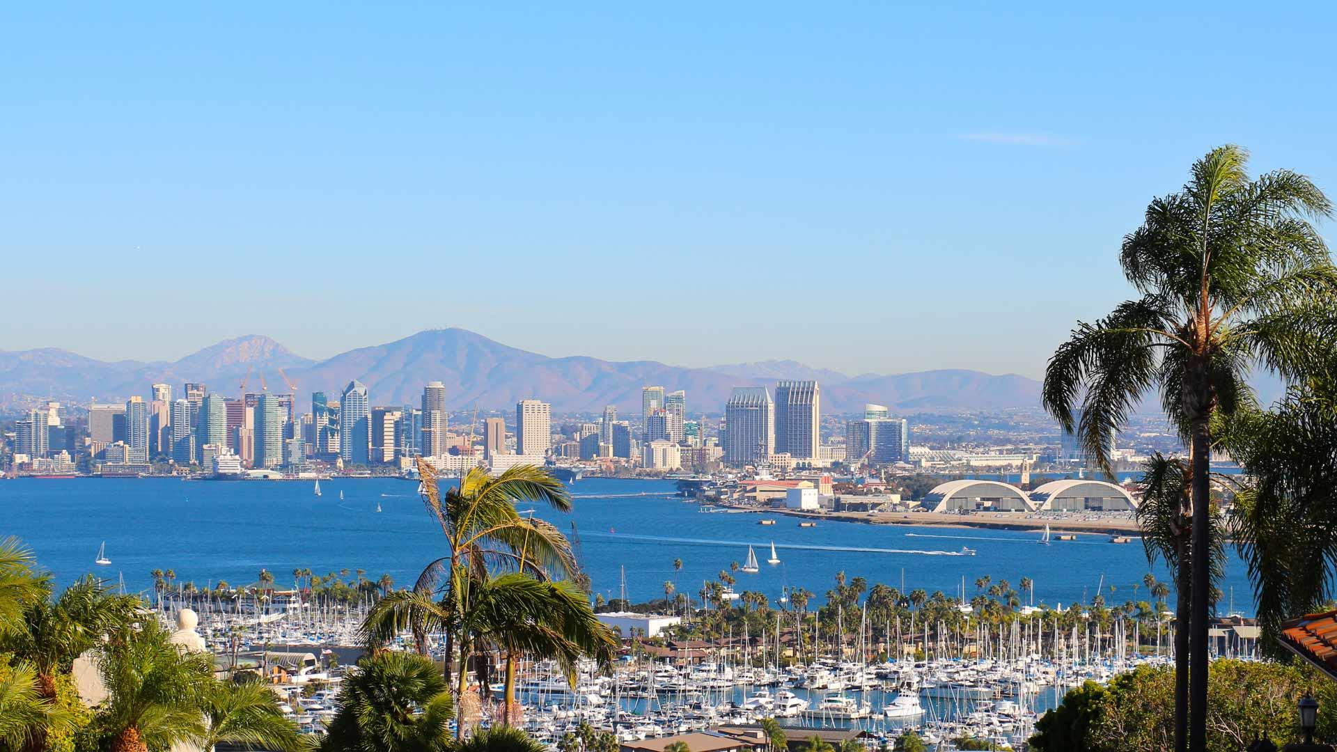 Harbor Skyline Panorama of San Diego, California